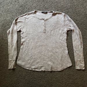 brandy melville button up gray textured top
